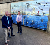 New panels on underpass at West Stewart Street